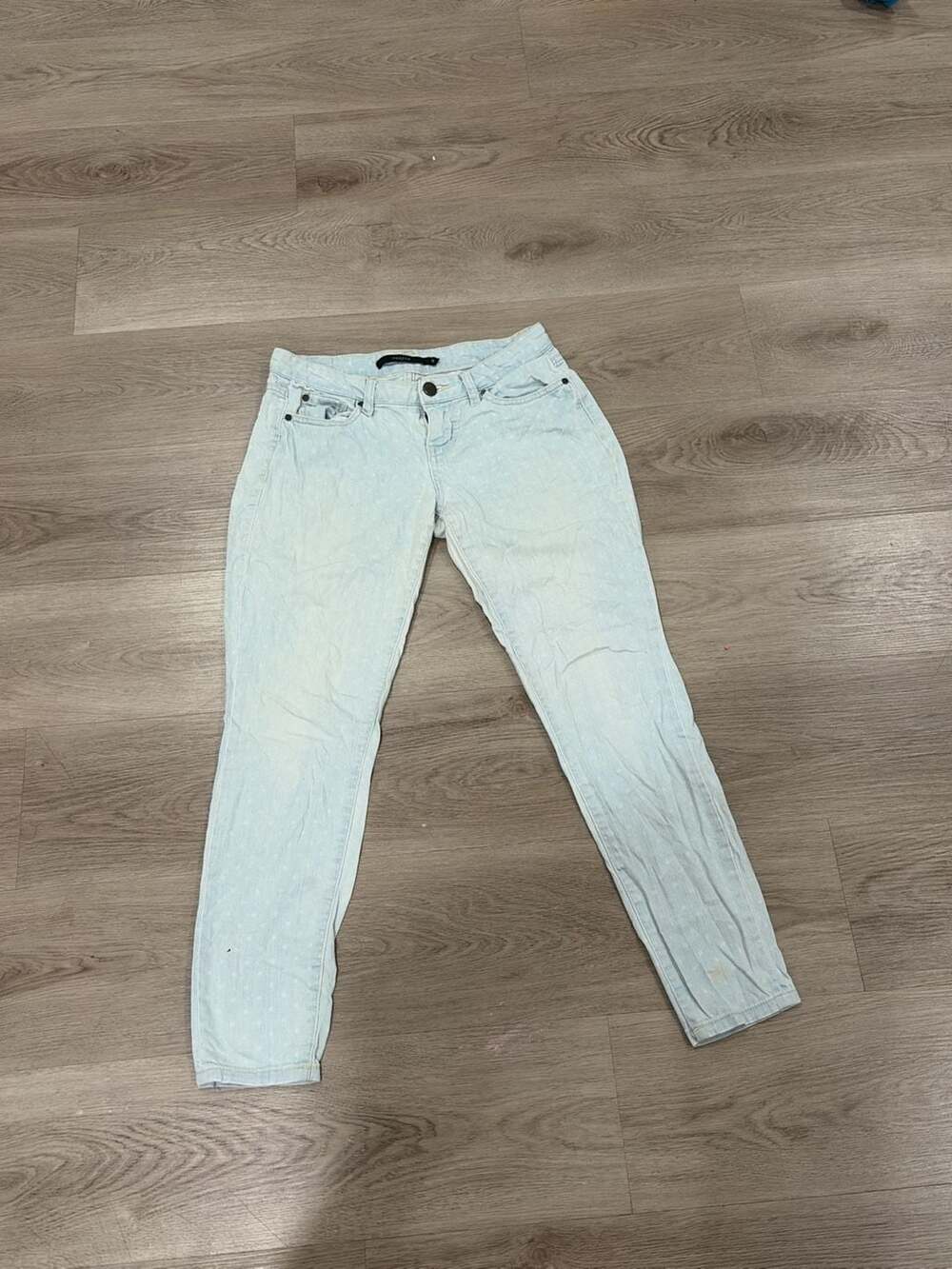 Harper Jeans Size 26 Light Wash Polka Dot Skinny Ankle